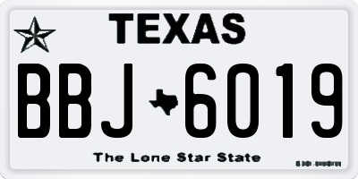 TX license plate BBJ6019