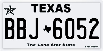 TX license plate BBJ6052