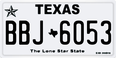 TX license plate BBJ6053
