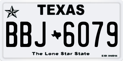 TX license plate BBJ6079