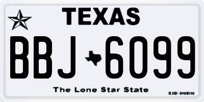 TX license plate BBJ6099
