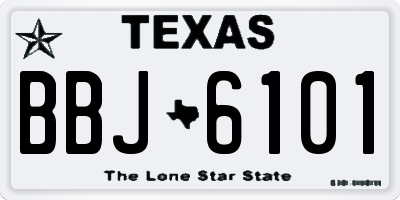 TX license plate BBJ6101