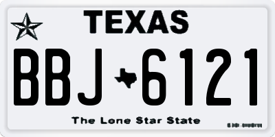 TX license plate BBJ6121