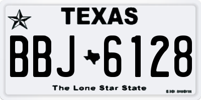 TX license plate BBJ6128