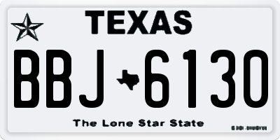 TX license plate BBJ6130