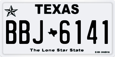 TX license plate BBJ6141