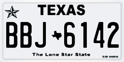 TX license plate BBJ6142
