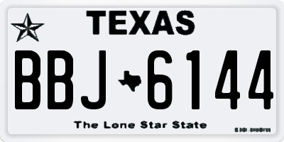TX license plate BBJ6144