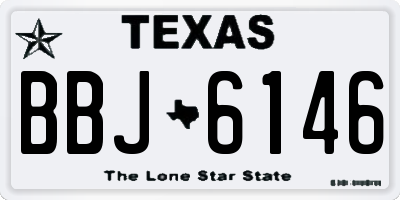 TX license plate BBJ6146