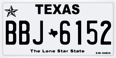 TX license plate BBJ6152