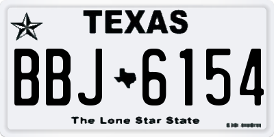 TX license plate BBJ6154