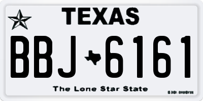 TX license plate BBJ6161