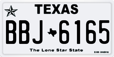 TX license plate BBJ6165