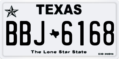TX license plate BBJ6168