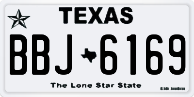 TX license plate BBJ6169