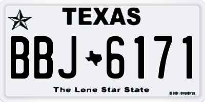 TX license plate BBJ6171
