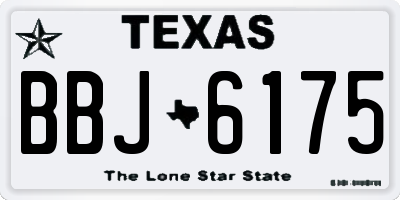 TX license plate BBJ6175