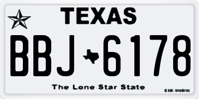 TX license plate BBJ6178