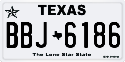 TX license plate BBJ6186