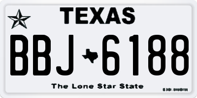 TX license plate BBJ6188