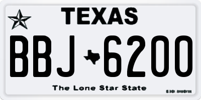 TX license plate BBJ6200