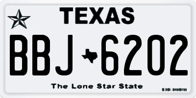 TX license plate BBJ6202