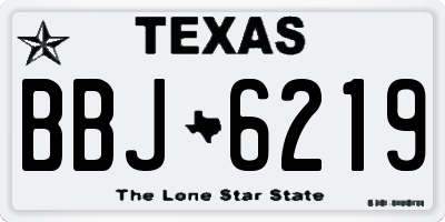 TX license plate BBJ6219