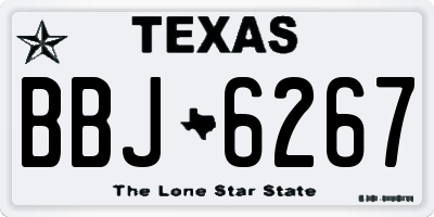 TX license plate BBJ6267
