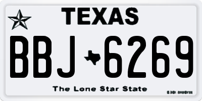 TX license plate BBJ6269