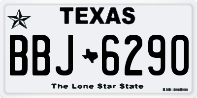 TX license plate BBJ6290