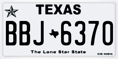 TX license plate BBJ6370