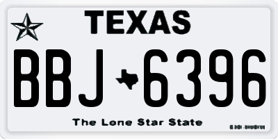 TX license plate BBJ6396