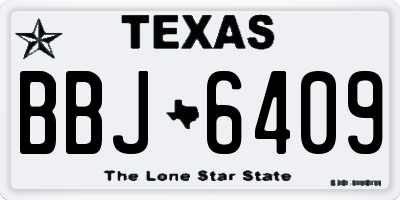 TX license plate BBJ6409