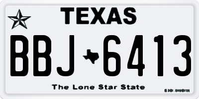 TX license plate BBJ6413