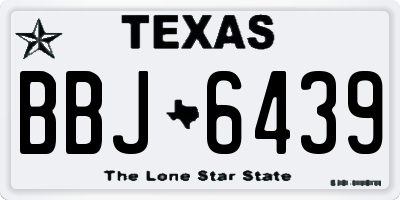TX license plate BBJ6439