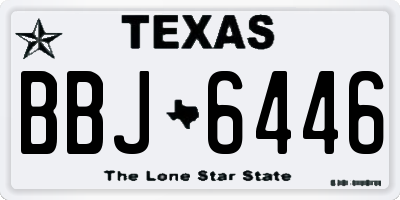 TX license plate BBJ6446