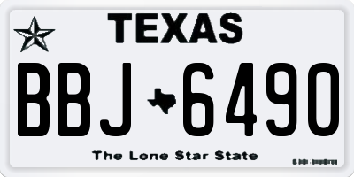 TX license plate BBJ6490