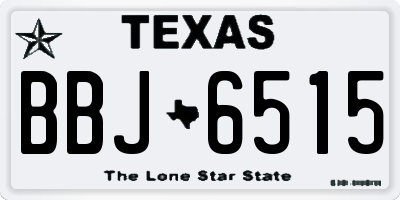 TX license plate BBJ6515