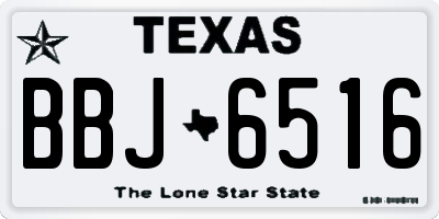 TX license plate BBJ6516