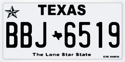 TX license plate BBJ6519