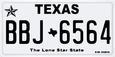TX license plate BBJ6564