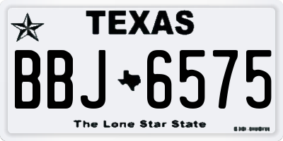TX license plate BBJ6575