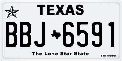TX license plate BBJ6591