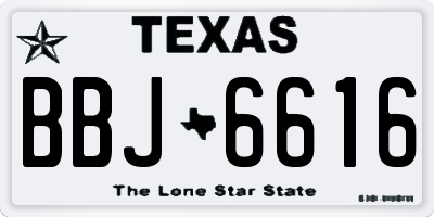 TX license plate BBJ6616