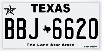 TX license plate BBJ6620
