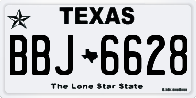 TX license plate BBJ6628