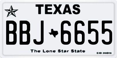 TX license plate BBJ6655