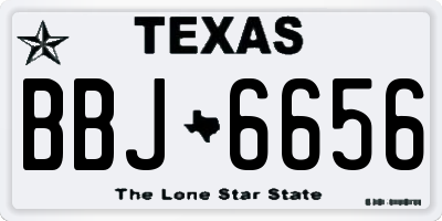 TX license plate BBJ6656