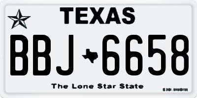 TX license plate BBJ6658