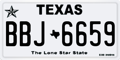 TX license plate BBJ6659